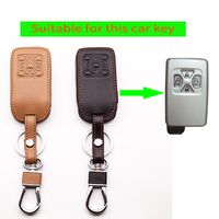 Wholesale 4 Buttons Keyless Remote Smart Leather Case For Toyota Previous Prius Smart Case Protector Key Holder Bag car keys accessories