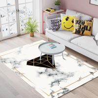 Wholesale Home luxury carpet Creative geometric marble striped carpets Modern living room coffee table bedroom bedside rugs white fur rug