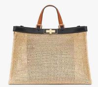 Wholesale Designer bags beach bag Tote For onthe Sale Summer fashion Straw Women Handbag Purses Design Pastel Escale Collection Peekaboo totes