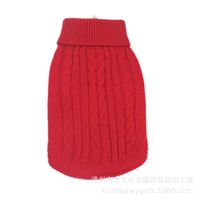 Wholesale Holdhoney Pet Dog Cloth Autumn and Winter Sweaters Grass Strips Red Be