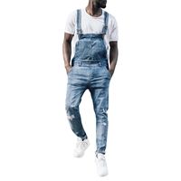 Wholesale Men s Pants Men Denim Carpenter Overalls Casual Pocket Jeans Overall Jumpsuit Streetwear Suspender Plus