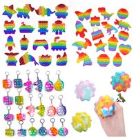 Wholesale Pops Fidget Toys Push It Bubble Color Desktop Decompression Sensory Squeeze Therapy Toy