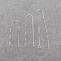Wholesale Stud Of Sterling Silver Box Chain Ear Earring Threader Rhodium Plated