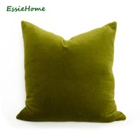 Wholesale ESSIE HOME Luxury Olive Green Cotton Velvet Cushion Cover Pillow Case Lumbar Pillow Case