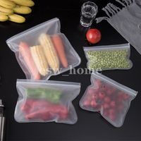 Wholesale EVA Food Storage Bag Containers Leakproof Reusable Freezer Stand Up Zip Shut Cup Fresh Kitchen Organizer Pouch Wrap Bags