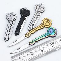 Wholesale Mini Keyring Fold Blade Survive Outdoor kit gadget Knife Letter Pocket Keychain Box Open Opener Camp Package Tool Multi Key Ring