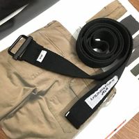 Wholesale Men s Jackets WTAPS Trendy Canvas Belt Wild Black Simple Pants With Extended Travel Outfit