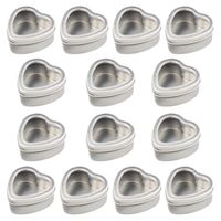 Wholesale Gift Wrap Empty Heart Shaped Silver Metal Tins With Window For Candle Making Candies Gifts Treasures