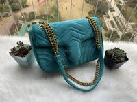 Wholesale Crossbody Totes Shoulder Bags for women Luxurys Designers handbag Marmont Chevron Velvet bag Sliding chain strap Antique hardware Silk Lining handbags