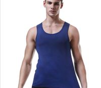 Wholesale Men S Clothing Pure Colour Black White Gym Men s Muscle Sleeveless Tank Top Tee T Shirt Fitness Bodybuilding Sport Vest