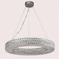 Wholesale round design modern crystal chandelier AC110V V lustre cristal dinning room lamp bar lights