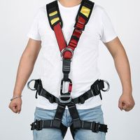Wholesale Cords Slings And Webbing Outdoor Rock Climbing Rappelling Full Body Safety Harness Wearing Seat Waist Chest Belt For Camping Accessories