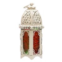 Wholesale Candle Holders Space Saving Iron Glass Indoor Vintage Lantern Lamp Decoration Lightweight Holder Moroccan Style Easy Install Home