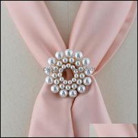Wholesale Pins Brooches Jewelry Elegant Womens Scarf Ring Buckle Clip Faux Pearl Silk Scarves Clasp Drop Delivery Niz
