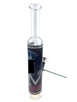 Wholesale pyrex new glass bong RM color hookah wine bottle smoking water pipe with downstem and bowl bong slide cm inch