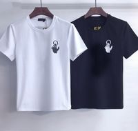 Wholesale designer men s t shirts Premium cotton printing brand casual OFF tops for men size S XL colors white short sleeve