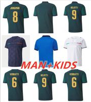 Wholesale ITALY Soccer Jerseys Italia National Team Football Shirt VERRATTI IMMOBILE CHIESA Mens Kids Kit