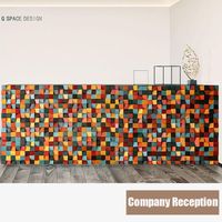 Wholesale Wall Stickers Fashion Korean Company D Art Decor Mosaic Tile Solid Wood Eco friendly Acoustic Diffuser For Office Home