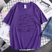 Wholesale Summer Trendy Mathematical Formula Men s T Shirts BigBang Loose Casual Tees Shirt Theory Sportwear Clothing All match Tops