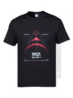 Wholesale Soviet Sputnik Artificial Satellite Space T Shirts Father Tee Shirts Newest Cotton Fabric Men Top T shirts Customized
