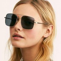 Wholesale Sunglasses Fashion Metal Women Vintage Square Glasses Brands Design Men Sun Trendy Out Door Mirror Eyewear Uv400