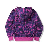 Wholesale 2022 Newest Fashion Camo Shark Print Cotton Sweater Hoodies Men s Casual Purple Red Camos Cardigan Hooded Jacket Sizes S XL