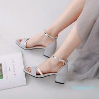 Wholesale Dress Shoes Big Size High Heels Sandals Women Woman Summer Ladies Open toed Buckled