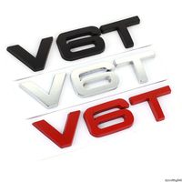 Wholesale Car Sticker V6T V8T D Logo Metal Emblem Badge Decals Stickers for Audi RS Sline S3 S4 S5 S6 S7 S8 A4L A5 A6L A3 A4 A7 Q3 Q5 Q7