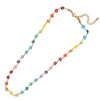 Wholesale Go2BoHo Adjustable Choker Necklace Fashion Jewelry Rainbow Miyuki Seed Bead Handmade Woven Daisy Flower Boho Necklac for Women