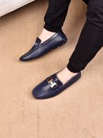 Wholesale Genuine Leather Men Casual Shoes Luxury Brands designer Mens Loafers Moccasins Breathable Slip on Black Driving Shoe Plus Size