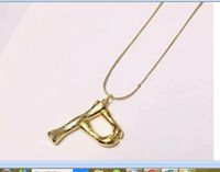 Wholesale 2021 charming shinny new gold thin rope Pendant Necklaces with brass copper material name capital letter P available high quality coming box and dustbag