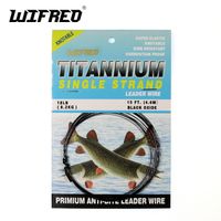 Wholesale wifreo ft m no kink titanium leader line saltwater pike fishing leaders trace fly tying wiggle tail link wire