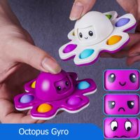 Wholesale Fidget Toys Flip Face Changing Push Toy Bubble Silicone Key Chain Fingertip Gyro Decompression Creative Game Sensory Anxiety Stress Reliever