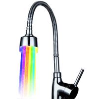 Wholesale Other Faucets Showers Accs Multicolor Fast Flashing Water Glow High Quality Two Handle Bathroom Faucet Light With Adaptors