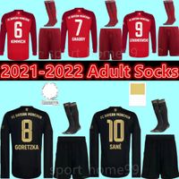 Wholesale 21 Long sleeve adult kits Bayern Munich RIBERY HUMMELS Soccer jerseys Men kit VIDAL LEWANDOWSKI MULLER SANE JAMES home away top Football uniform