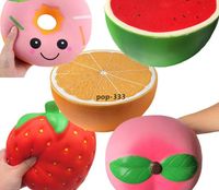 Wholesale Puppets Big Squishies Toys Jumbo Strawberry Peach Watermelon Orange Squishy CM Super Slow Rising Squeeze Soft Scented Fruit Kids Gifts