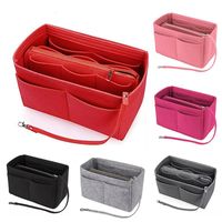 Wholesale Q Fashion Women Portable Cosmetic Bags Handbag Bag Felt Cloth Large Capacity Women Storage Pouch Travel Accessories