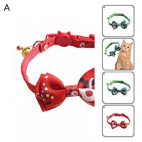 Wholesale Cat Collars Leads Wear resistant Nice looking Kitten Collar Necklace With Bell Skin Friendly Adorable For Christmas