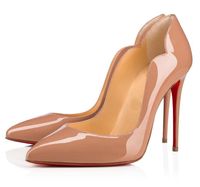Wholesale Famous Design Hot Chick Red Bottom Pumps Women s High Heels Patent Leather Nude Black Ladies Dress Party Luxurious Brands Red Sole Shoes