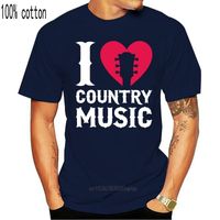 Wholesale Men s T Shirts Design T Shirt Funny Tops I Love Country Music Heart Cowboy Cowgirl Rural Nashville Novelty Womens T shirt