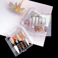 Wholesale Nail Art Kits Set Box Thicken Texture Good Sealing Transparent Fake Packing Display Stand Tools For Home Use Accessories