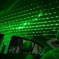 Wholesale 2pc USB LED Car Roof Star Night Interior Light Aluminum Alloy Green Star Night Light Atmosphere Galaxy Lamp Accessories V A