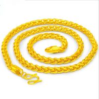 Wholesale 2 styles Heavy MENS K REAL SOLID GOLD FINISH THICK MIAMI CUBAN LINK NECKLACE CHAIN top quality necklaces jewelry