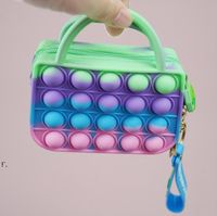 Wholesale Party Fidget Bubble Chain Bag Cute Lady Handbag Purses Kids Boy Girls Novel Cool Design Crossbody Fanny Pack Push Sensory RRE10355