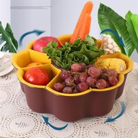 Wholesale Rotating Pot Platter tool Drain Basket Double Layer Vegetable And Fruit Storage Multifunctional Washing Basketsa17