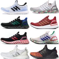 Wholesale Men s and women s outdoor running shoes Ultraboost Triple Black Solar yellow gray green sneakers tennis trainers jogging