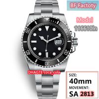 Wholesale BF MAKE ln Mens Watch Green Ceramics Bezel And Dial L Steel Bracelet Super waterproof Edition Movement Automatic Men Swimming Watches with box