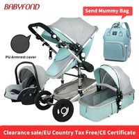 Wholesale High landscape baby stroller newborn fashion in Luxury carriage Two way lightweight folding stroller baby with car seat