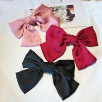 Wholesale Hair Accessories Women s Korean Net Red Big Bow Hairpin Spring Clip Back Of Head Headdress Girl Rope Ladies Hairpins