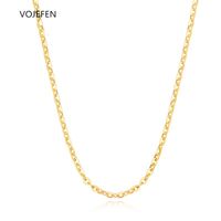 Wholesale Chains VOJEFEN k Yellow Real Gold Necklace For Women AU750 Pure Chain Choker Various Weight Fine Jewelry Birthday Gift